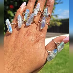 Cristal Ring,Wire Wrapped Ring, Stone Ring